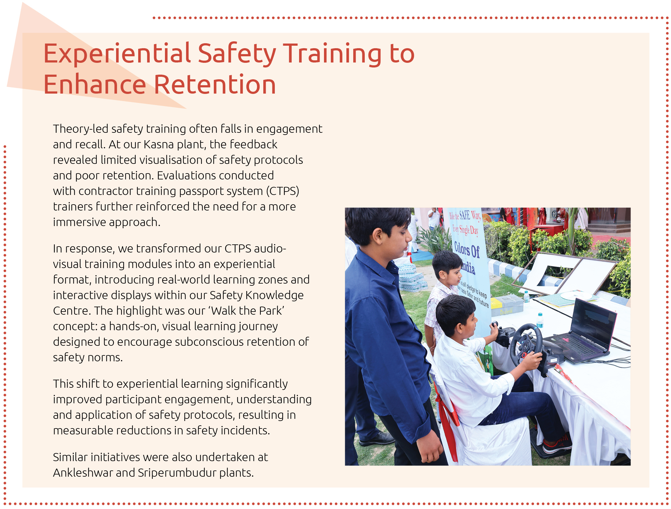 Promoting the safe workspace